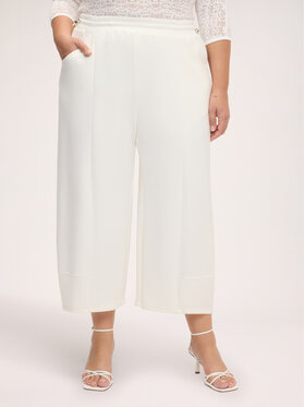 Fiorella Rubino Fiorella Rubino Spodnie materiałowe P800E000082N011 Biały Baggy Fit