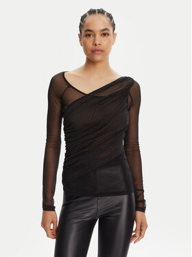 Versace Jeans Couture Блузка 78HAH600 Чорний Slim Fit