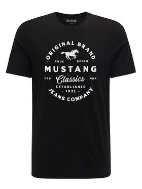 Mustang Mustang T-Shirt ALEX C PRINT Czarny Regular Fit