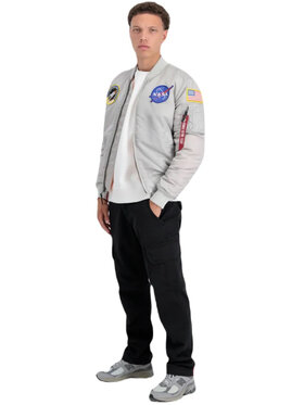 Alpha Industries Alpha Industries Bundy bomber MA-1 VF NASA 166107 Sivá Regular Fit