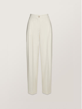 La Mania La Mania Společenské kalhoty MARIS Bílá Classic Fit