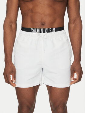 Calvin Klein Swimwear Calvin Klein Swimwear Szorty kąpielowe KM0KM01093 Biały Regular Fit