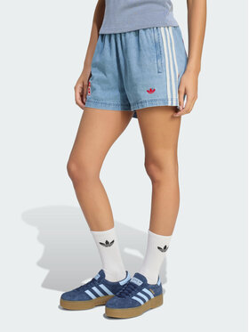 adidas adidas Szorty jeansowe 167653 Niebieski jasny Loose Fit