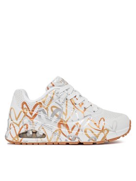 Skechers Skechers Sneakersy Uno Metallic Love 155523/WTGD Biela