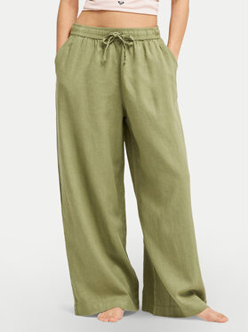 Roxy Roxy Текстилни панталони Lekeitio Break ERJNP03545 Зелен Wide Leg