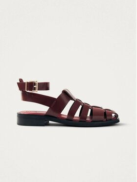 ALOHAS ALOHAS Sandały Perry Sleek Burgundy Leather Sandals Bordowy