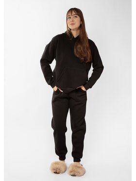 DKaren Sport DKaren Sport Komplet bluza i spodnie materiałowe Randi Czarny Classic Fit