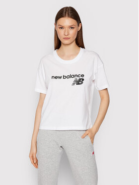New Balance New Balance Marškinėliai WT03805 Balta Relaxed Fit