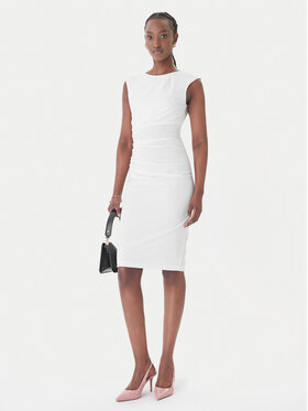 Rinascimento Rinascimento Kokteilikleit CFC0127683003 Valge Slim Fit