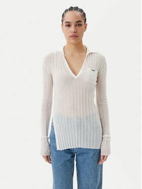 PINKO PINKO Блуза Rex Ford Polo 105151 A2LS Бял Slim Fit