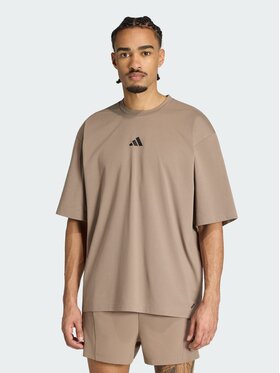 adidas adidas Koszulka techniczna 151931 Beżowy Oversize