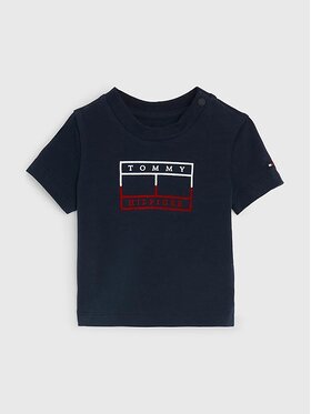 Tommy Hilfiger Tommy Hilfiger T-Shirt KN0KN01498 DW5 Granatowy Classic Fit
