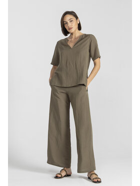 Deni Cler Milano Deni Cler Milano Spodnie dresowe W-DC-5238-E2-L7-42-1 Zielony Loose Leg