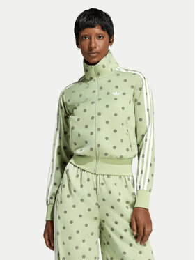 adidas adidas Bluza Satin Polka Dots Tt Track Top LI2854 Zielony Regular Fit
