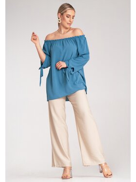 FIGL FIGL Blúzka M1133 Modrá Regular Fit