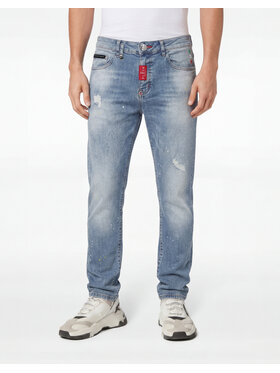 PHILIPP PLEIN PHILIPP PLEIN Jeansy 31786 Modrá Straight Leg