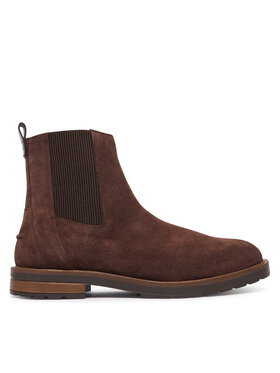 Tommy Hilfiger Tommy Hilfiger Polokozačky Cleated Hilifger Suede Boot FM0FM05961 Hnědá