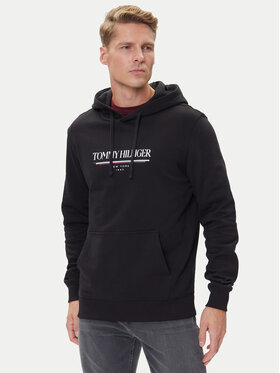 Tommy Hilfiger Tommy Hilfiger Μπλούζα Brand Love MW0MW40534 Μαύρο Regular Fit