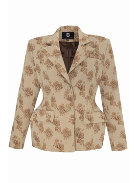 Magda Matyja Magda Matyja Marynarka Vittoria Blazer Petite Beżowy Slim Fit