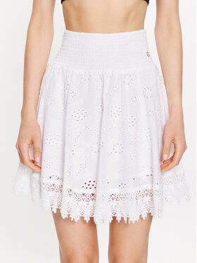 Guess Guess Mini sukně Peggy W3GD0I WFG40 Bílá Regular Fit
