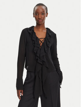Eleh Eleh Särkpluus ESS250026 Must Regular Fit