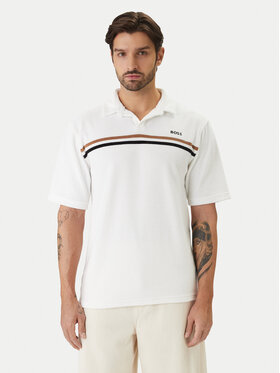 BOSS BOSS Pólóing Iconic 50561186 Fehér Regular Fit