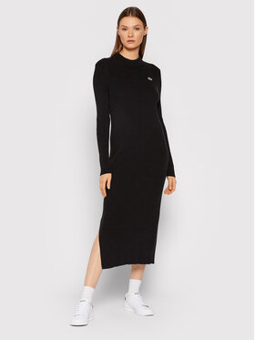 Lacoste Lacoste Φόρεμα υφασμάτινο EF7044 Μαύρο Slim Fit