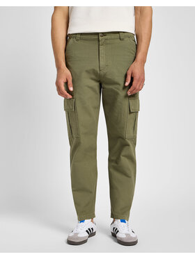 Lee Lee Chinosy CARGO PANT Zielony Loose Fit