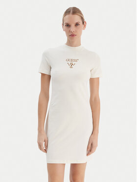Guess Guess Повсякденна сукня V4YK02 KCDH1 Écru Regular Fit