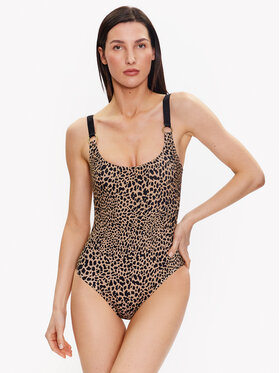 MICHAEL Michael Kors MICHAEL Michael Kors Бански костюм Abstract Animal MM3K604 Зелен