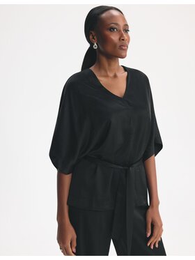 Esotiq Esotiq Bluzka 46105 Czarny Regular Fit