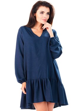 Infinite You Infinite You Sukienka letnia M146 Granatowy Basic Fit