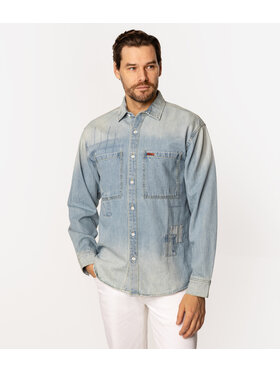 Lee Cooper Lee Cooper Koszula jeansowa LENO 5023 Niebieski Regular Fit