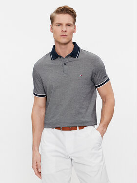 Tommy Hilfiger Tommy Hilfiger Polo Monotype Oxford Collar Reg Polo MW0MW34778 Szary Regular Fit