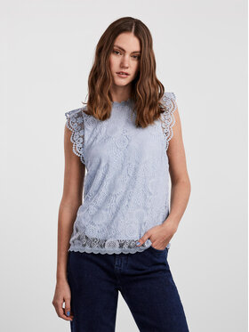 Pieces Pieces Bluzka 17120454 Błękitny Regular Fit