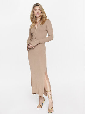 Patrizia Pepe Patrizia Pepe Rochie tricotată 8A1064/K9J5-B752 Bej Slim Fit