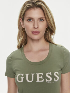 Guess T-shirt Pony Hair W4RI45 J1314 Zelena Slim Fit