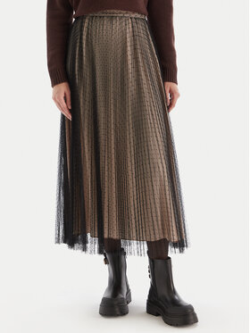 TWINSET TWINSET Midi szoknya 252TT2023 Fekete Regular Fit