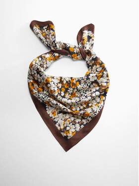 Mango Mango Apaszka Floral 47084026 Brązowy