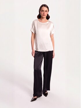 Cat&Cat Cat&Cat T-Shirt silk satin Biały Regular Fit