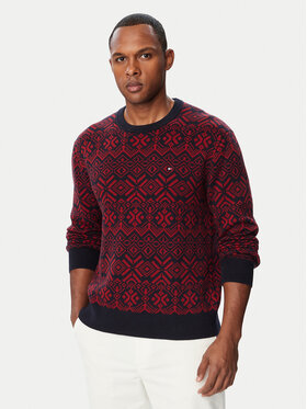 Tommy Hilfiger Tommy Hilfiger Πουλόβερ Fairisle MW0MW44815 Μπορντό Regular Fit