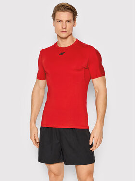4F 4F Techniniai marškinėliai H4L22-TSMF019 Raudona Slim Fit