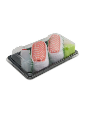 Rainbow Socks Rainbow Socks Șosete Lungi de Damă Sushi Socks Box Salmon Nigiri Roz