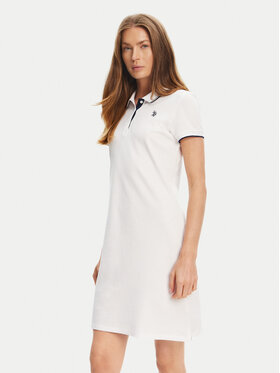U.S. Polo Assn. U.S. Polo Assn. Ежедневна рокля WUP1312 Бял Regular Fit