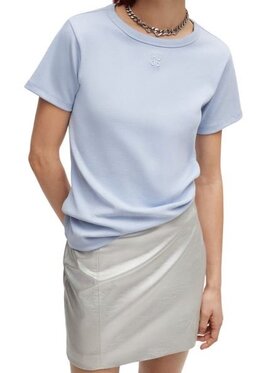 HUGO Hugo Tričko 50512002 10258222 01 527 Fialová Slim Fit