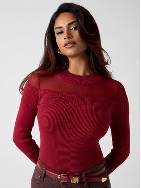 Guess Guess Sweter 180191 Czerwony Classic Fit