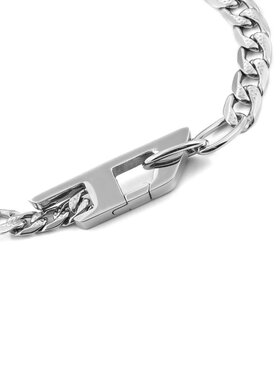 Diesel Zapestnica Chain D Logo DX1496040 Srebrna