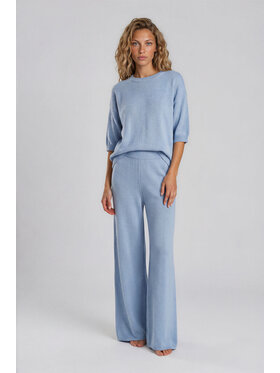 Fobya Fobya Bluzka F3013 Niebieski Basic Fit
