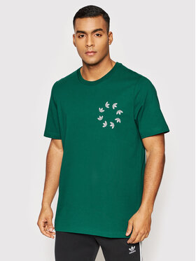 adidas adidas T-Shirt adicolor Spinner HC4488 Πράσινο Regular Fit