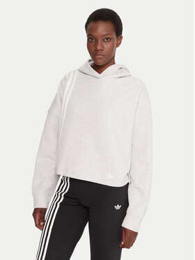 adidas adidas Felpa Off Placed 3-Stripes JW3596 Grigio Regular Fit